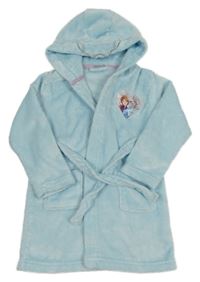 Světlemodrý chlupatý župan s Frozen a kapucí Disney