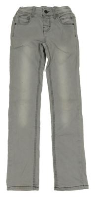 Světlešedé teplákové slim rifle Hema 