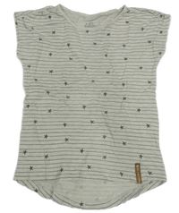 Sivé pruhované tričko s hviezdičkami Topolino