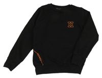 Čierno-oranžová mikina s nášivkou Hermés