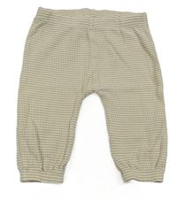 Béžovo-biele pruhované rebrované tepláky Next