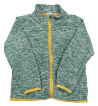 Zelená melírovaná fleece prepínaci mikina Kiki&Koko