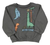 Sivá mikina s dinosaurami Primark
