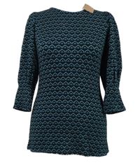 Nové - Dámska čierno-modro-biela vzorovaná tunika Gallery