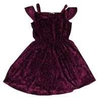 Purpurové sametové šaty Miss E-vie 
