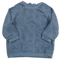 Tmavomodrá mikina se zvířaty Matalan