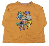 Oranžové triko s roboty Primark