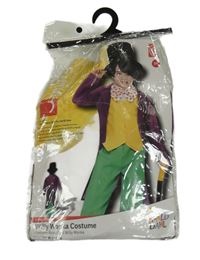 Nové - Kockovaným - 4set - kalhoty + plášť + klobouk + motýlok