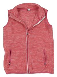 Ružová žíhaná fleecová vesta zn. H&M