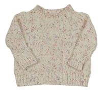 Smetanovo-barevný melírovaný svetr OshKosh