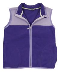 Lila-fialová fleecová vesta