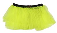 Kockovaným - Neónově žltá tylová sukňa