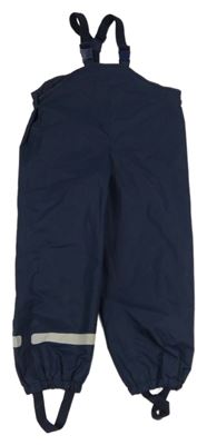 Tmavomodré šusťákové laclové oteplovačky Tchibo