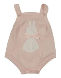 Svetloružové pletené na traké kraťasy so zajícem Shein