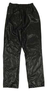 Čierne koženkové legíny