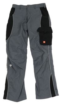 Šedo-černé outdoorové kalhoty s kapsou Engelbert Strauss