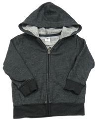 Antracitová prepínaci mikina s kapucňou