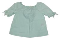 Zelenkavá pruhovaná krepová halenka H&M