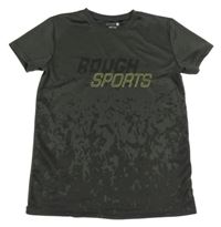 Tmavošedé sportovní tričko s nápisem Ergeenomixx