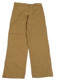 Medové plátěné kalhoty H&M