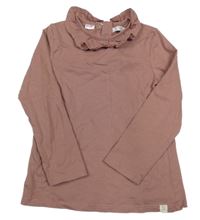 Starorůžové triko s volánkem Mango