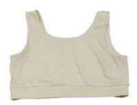 Smotanový rebrovaný crop top Matalan