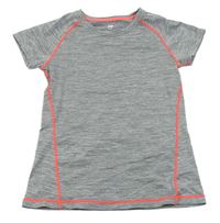 Sivé melírované športové tričko H&M