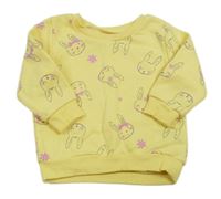 Žltá mikina s králíčky St. Bernard