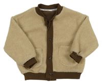 Béžovo-hnedá huňatá bunda