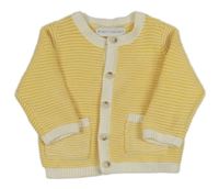 Žlto-biely pruhovaný prepínaci sveter Mint Velvet