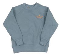 Modrošedá mikina s nápisom Vonrike