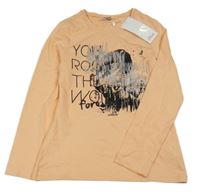 Nové - Oranžové triko s nápisem S. Oliver 