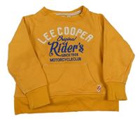 Oranžová mikina s nápisy Lee Cooper