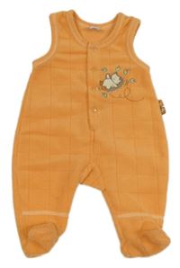 Oranžové fleecové dupačky s ježkom Bruin