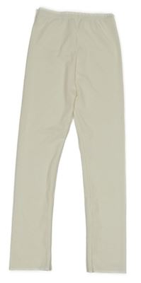 Biele rebrované legíny