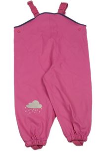 Zářivě růžové nepromokavé lacláče s mráčkem 