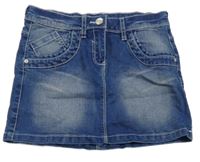 Modrá riflová šisovaná sukně C&A                                                                                                                                                                                                            