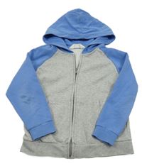 Sivo-modrá proínací mikina s kapucňou H&M