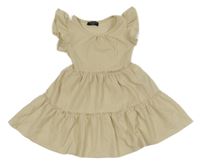 Béžové vzorované šaty