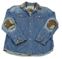 Modro-army rifľová košeľa Next