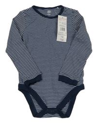 Nové - Tmavomodro-modré pruhované body F&F