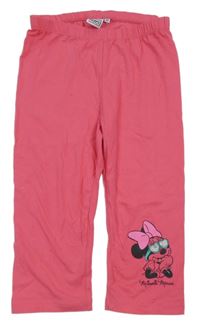 Ružové capri legíny s Minnií Disney