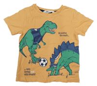 Oranžové tričko s dinosaury H&M