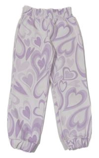 Bílé cuff tepláky se srdíčky Primark