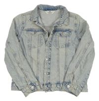 Světlemodrá riflová crop bunda H&M
