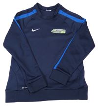 Tmavomodrá sportovní funkční mikina s logem Nike 