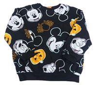 Čierna oversize mikina s Mickey a dýněmi George
