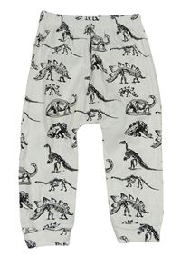 Bílé slabé turecké tepláky s kostrami dinosaurů