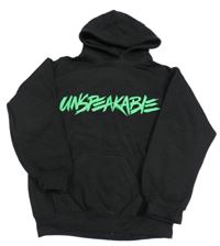 Čierna mikina s nápisem - Unspeakable a vreckom a kapucňou Club Classic