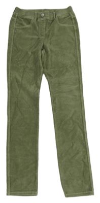 Khaki žebrované tregíny Benetton